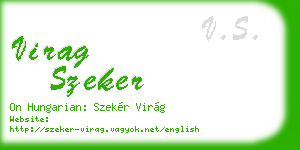 virag szeker business card